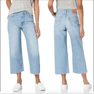 Levi’s cropped wide leg jeans